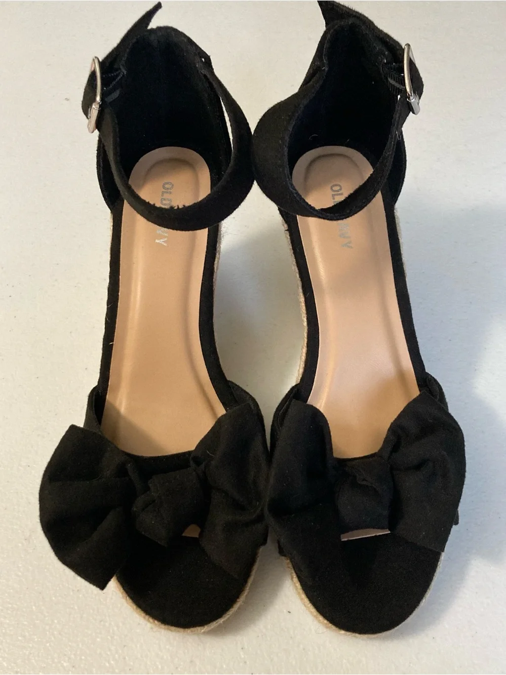 OLD NAVY Bow Tie Espadrille Wedge Sandals Size 7.5 EUC